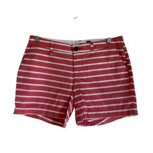 Old‎ Navy Striped Shorts Coral White Casual Everyday Size 2